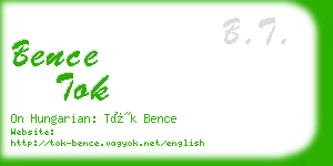 bence tok business card